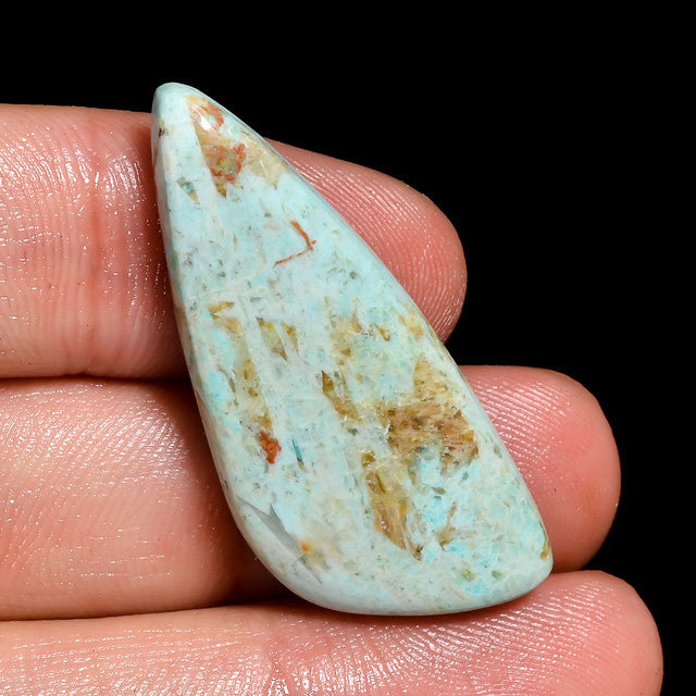 Stunning Top Grade Quality 100% Natural Chrysocolla Fancy Shape Cabochon Loose Gemstone For Making Jewelry 23 Ct. 37X16X5 mm ST-17