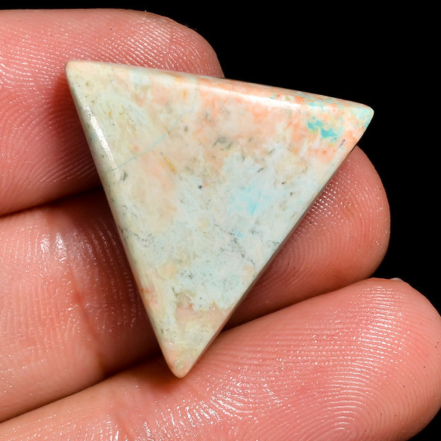 Tempting Top Grade Quality 100% Natural Chrysocolla Triangle Shape Cabochon Loose Gemstone For Making Jewelry 18 Ct. 23X23X6 mm ST-19