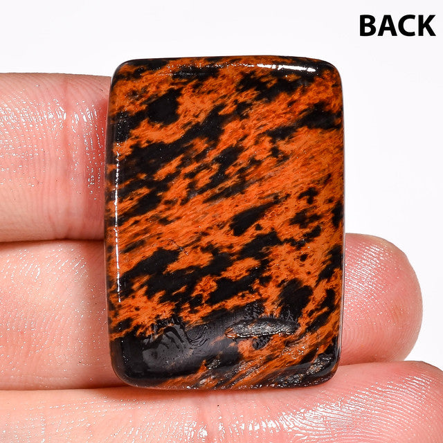 Classic Top Grade Quality 100% Natural Mahogany Obsidian Radiant Shape Cabochon Loose Gemstone For Making Jewelry 52 Ct. 31X22X7 mm ST-2