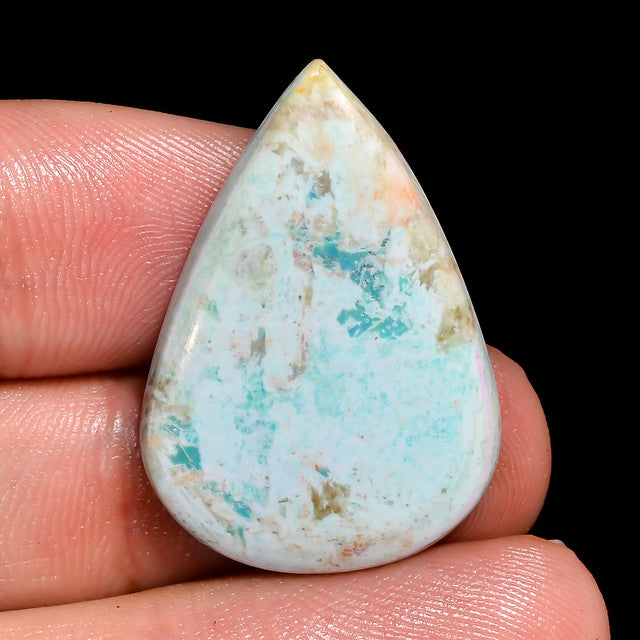 Beautiful Top Grade Quality 100% Natural Chrysocolla Pear Shape Cabochon Loose Gemstone For Making Jewelry 14 Ct. 29X20X4 mm ST-20