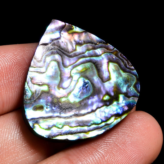 Exclusive Top Grade Quality 100% Natural Abalone Shell Heart Shape Cabochon Loose Gemstone For Making Jewelry 47 Ct. 28X28X7 mm ST-24