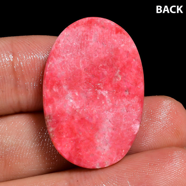 Dazzling Top Grade Quality 100% Natural Pink Thulite Oval Shape Cabochon Loose Gemstone For Making Jewelry 34 Ct. 29X20X5 mm ST-3