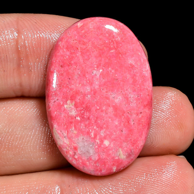 Dazzling Top Grade Quality 100% Natural Pink Thulite Oval Shape Cabochon Loose Gemstone For Making Jewelry 34 Ct. 29X20X5 mm ST-3