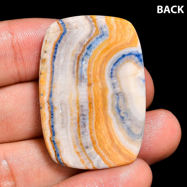 Incredible Top Grade Quality 100% Natural Blue Scheelite Radiant Shape Cabochon Loose Gemstone For Making Jewelry 51 Ct. 38X26X5 mm ST-30