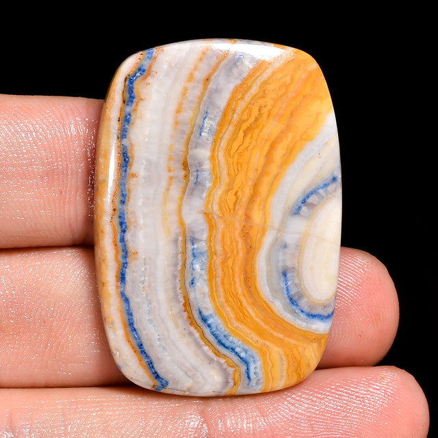 Incredible Top Grade Quality 100% Natural Blue Scheelite Radiant Shape Cabochon Loose Gemstone For Making Jewelry 51 Ct. 38X26X5 mm ST-30