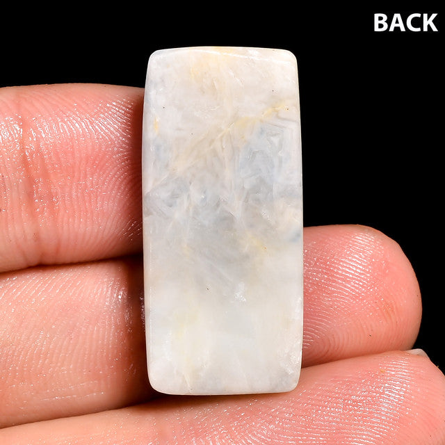 Beautiful Top Grade Quality 100% Natural Blue Scheelite Radiant Shape Cabochon Loose Gemstone For Making Jewelry 26.5 Ct. 29X14X5 mm ST-31