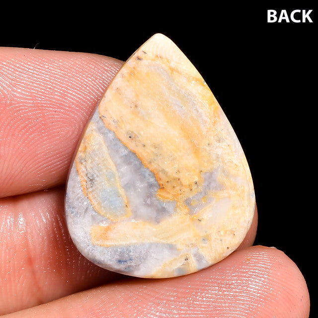 Dazzling Top Grade Quality 100% Natural Scheelite Pear Shape Cabochon Loose Gemstone For Making Jewelry 19 Ct. 25X20X4 mm ST-33