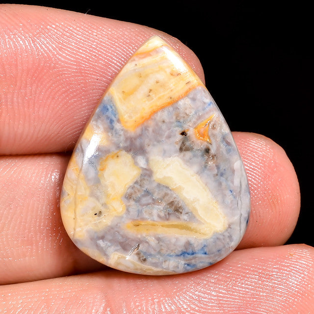 Dazzling Top Grade Quality 100% Natural Scheelite Pear Shape Cabochon Loose Gemstone For Making Jewelry 19 Ct. 25X20X4 mm ST-33