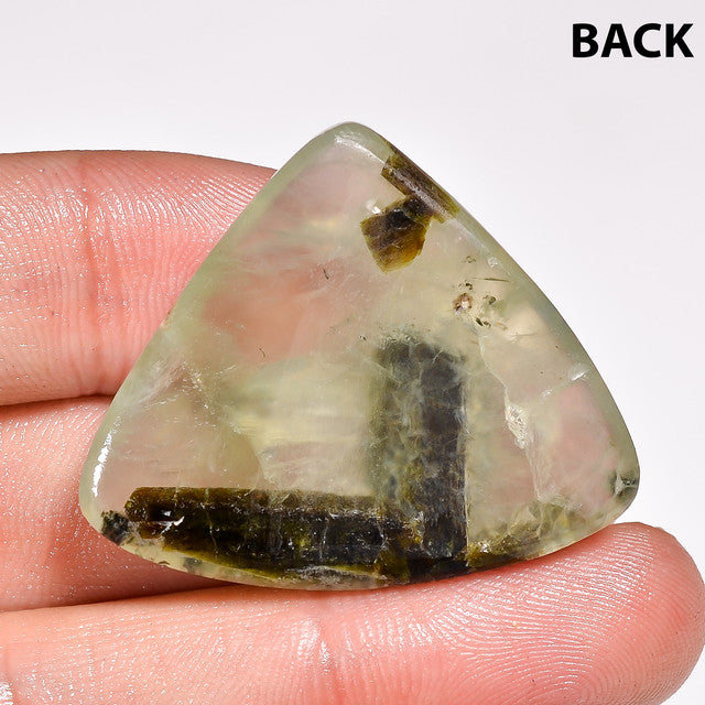 Exclusive Top Grade Quality 100% Natural Prehnite Heart Shape Cabochon Loose Gemstone For Making Jewelry 62.5 Ct. 29X35X7 mm ST-35