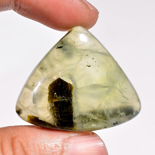 Exclusive Top Grade Quality 100% Natural Prehnite Heart Shape Cabochon Loose Gemstone For Making Jewelry 62.5 Ct. 29X35X7 mm ST-35