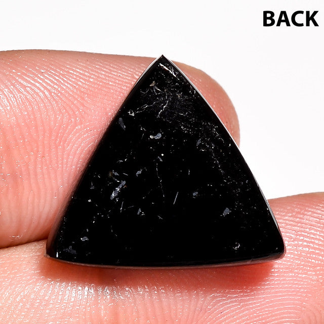 Gorgeous Top Grade Quality 100% Natural Shungite Triangle Shape Cabochon Loose Gemstone For Making Jewelry 18.5 Ct. 17X17X9 mm ST-39