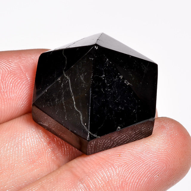 Immaculate Top Grade Quality 100% Natural Shungite Hexagon Shape Cabochon Loose Gemstone For Making Jewelry 79 Ct. 24X24X17 mm ST-40