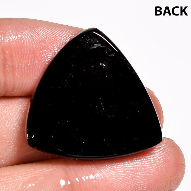 Incredible Top Grade Quality 100% Natural Shungite Trillion Shape Cabochon Loose Gemstone For Making Jewelry 49 Ct. 27X27X8 mm ST-41