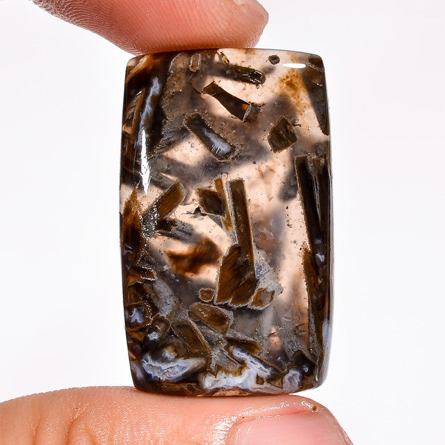 Outstanding Top Grade Quality 100% Natural Stick Agate Radiant Shape Cabochon Loose Gemstone For Making Jewelry 37 Ct. 33X20X5 mm ST-44