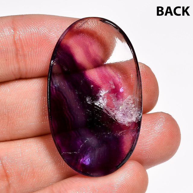 Superb Top Grade Quality 100% Natural Fluorite Oval Shape Cabochon Loose Gemstone For Making Jewelry 58 Ct. 38X23X6 mm ST-46