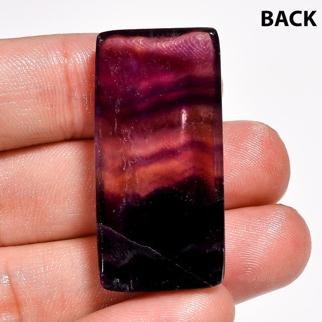 Stunning Top Grade Quality 100% Natural Fluorite Radiant Shape Cabochon Loose Gemstone For Making Jewelry 69.5 Ct. 38X18X8 mm ST-47