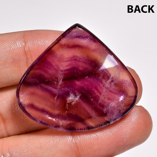 Tempting Top Grade Quality 100% Natural Fluorite Heart Shape Cabochon Loose Gemstone For Making Jewelry 78 Ct. 33X36X7 mm ST-49