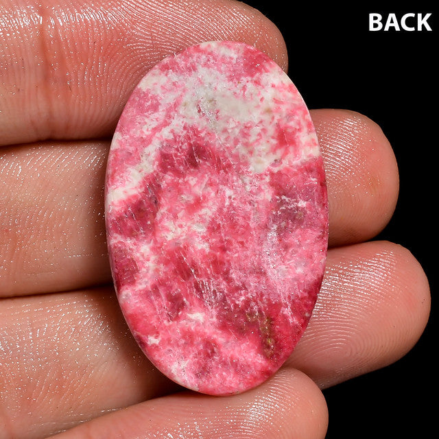 Exclusive Top Grade Quality 100% Natural Pink Thulite Oval Shape Cabochon Loose Gemstone For Making Jewelry 33.5 Ct. 34X21X5 mm ST-5