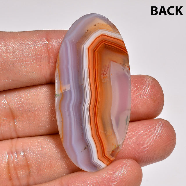 Classic Top Grade Quality 100% Natural Red Botswana Agate Oval Shape Cabochon Loose Gemstone For Making Jewelry 37.5 Ct. 45X21X4 mm ST-51