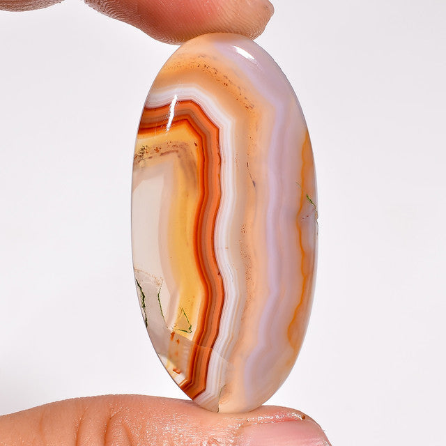 Classic Top Grade Quality 100% Natural Red Botswana Agate Oval Shape Cabochon Loose Gemstone For Making Jewelry 37.5 Ct. 45X21X4 mm ST-51