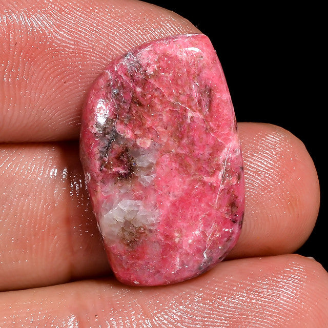 Elegant Top Grade Quality 100% Natural Pink Thulite Fancy Shape Cabochon Loose Gemstone For Making Jewelry 17 Ct. 23X15X5 mm ST-6